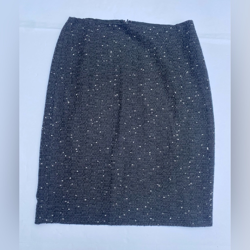 Ann Taylor Black Tweed Pencil SKIRT  Size 6